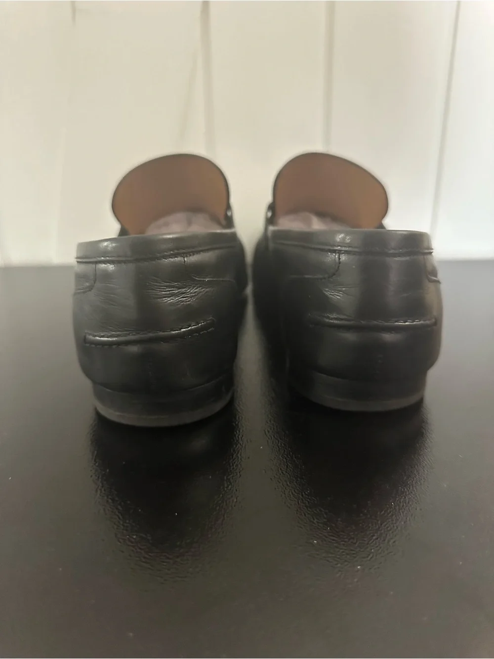GUCCI Jordaan Horsebit Black LeatherLoafers 10 US $1090